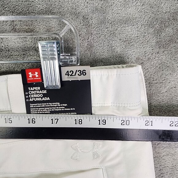 Mens White Under Armour Loose Fit Pants Nylon & Polyester Blend Size 42X36 - Picture 8 of 11